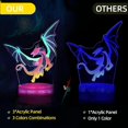 thumbnail image 2 of 3D Rock and Roll Musician Dinosaur Night Light for Boys, Three-Color Changing, Remote & Smart Touch Control, T-Rex Decor Table and Night Stand Lamp, B, 2 of 5