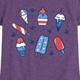 thumbnail image 3 of Instant Message - Fourth Of July Desserts - Toddler & Youth Girls Short Sleeve Graphic T-Shirt, 3 of 6