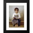 thumbnail image 2 of William Bouguereau 17x24 Black Modern Framed Museum Art Print Titled - The Hard Lesson (1884), 2 of 5