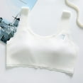 thumbnail image 2 of Hjtefg Teen Sports Bras for Girls - Wireless Breathable Bralette for Tweens, Seamless Comfort Bra for School, Gym & Sleep, Non-Padded Supportive Undershirt,Color: White Size: 12-15 Years, 2 of 3