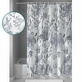 thumbnail image 4 of Watercolor Grey Floral Waterproof Fabric Shower Curtain, Gray Ombre Botanical Summer Shower Curtain for Bathroom Curtains Bathtubs Hotel Washable Shower Curtains with 12 Hooks Extra Long 72x96, 4 of 6