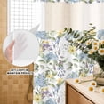 thumbnail image 3 of No Hook Shower Curtain, Vintage Spring Floral Shower Curtains for Bathroom with See Through Top Window, Farmhouse Flowers Watercolor Waterproof & Washable Bath Curtain Extra Long 72"x84", 3 of 9