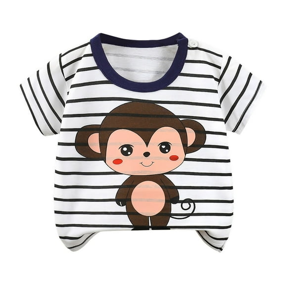 Wxirdiow Boys Short Sleeve Tshirts Baby Boys Summer Short Sleeve Tees Cotton Casual Graphic Crewneck T Shirts Black Size,5-6 Years