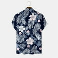 thumbnail image 7 of Mens Hawaiian Shirt Short Sleeve Button Down Shirts Tropical Floral Summer Beach Shirts,S-3XL, 7 of 7