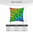 thumbnail image 4 of Susaid Rainbow Butterflies Print Velvet Throw Pillow Covers Home Art Deco Pillowcase Square Pillow Case Cushion Cover for Bed Sofa Living Room Car Indoor and Outdoor-20"x20", 4 of 8