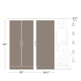 thumbnail image 3 of Pemberly Row 32 inch Drifted Gray Engineered Wood Wardrobe Cabinet, 3 of 8