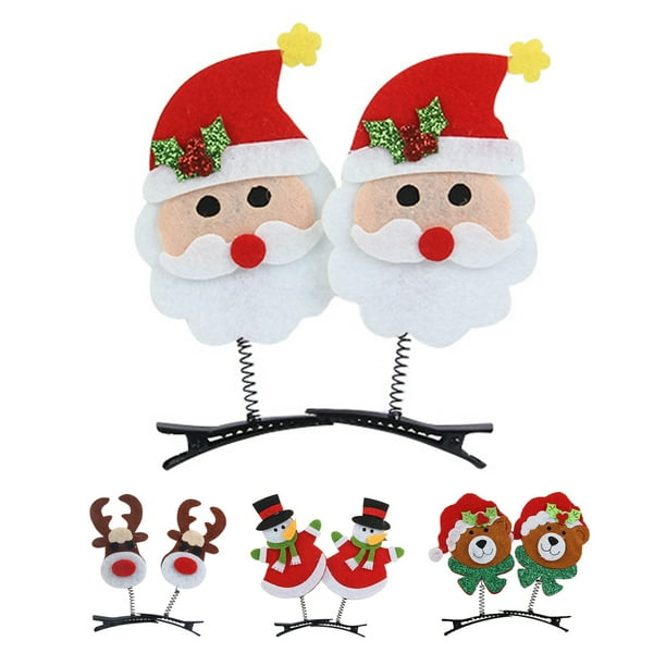 4 Pair Christmas Hair Clips, Classic Christmas Element Santa Claus, Snowman, Christmas Hair Clip for Women Girls Hair Accessories - 4 Pair Christmas Hair Clips, Classic Christmas Element Santa Claus, Snowman, Christmas Hair Clip for Women Girls Hair Accessories -