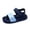 czb# Navy455, variant on Teen Girls Sandals Color Block Hook And Loop Adjustable Strap Open Toe Breathable Comfortable Soft Flat Sole Anti-Slip Casual Summer Shoes Outdoor Sport Footwear,Multicolour,7-8 Years