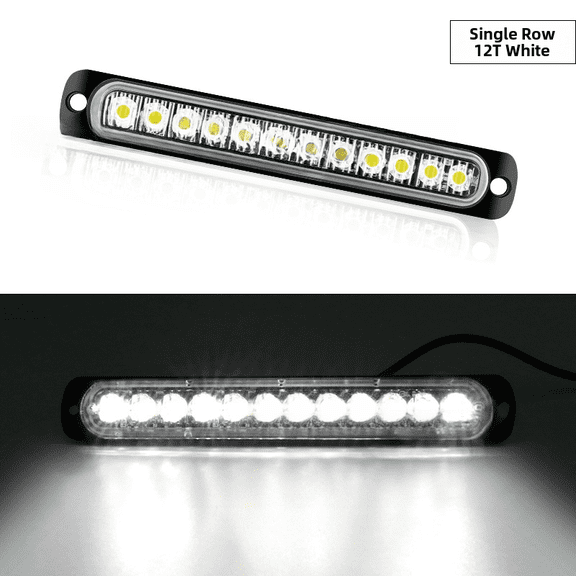 Baguer 12 24V 12Led Car/Truck Signal Light Strip for Ultra Thin Side Flashing/Strobe Light