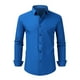 thumbnail image 2 of Blusa y camisa de manga larga con cuello vuelto para hombre, estilo informal, a la moda, con botones y solapa, transpirable, de poliéster, 2 of 5