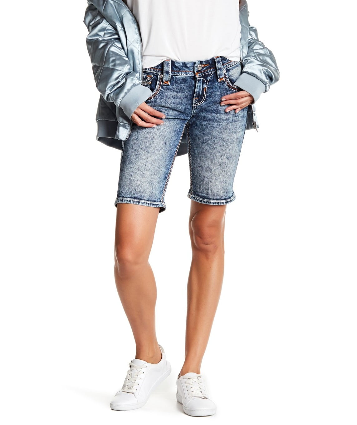 acid wash bermuda shorts