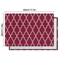 thumbnail image 6 of Burgundy Geometric Quatrefoil Pattern Summer Placemats Table Placemats Set Of 4-Linen Kitchen Washable Placemats Table Mats 11.8"x17.7" Non-Slip Heat Resistant, 6 of 6