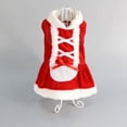 thumbnail image 1 of Pareja Ropa navideña para perros Ropa pequeña para mascotas Chaqueta de invierno Vestido de transformación navideña Ropa de Papá Noel Falda (M) JM, 1 of 4