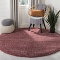 thumbnail image 2 of SAFAVIEH California Plush Solid Shag Area Rug, Rose, 3' x 3' Round, 2 of 11