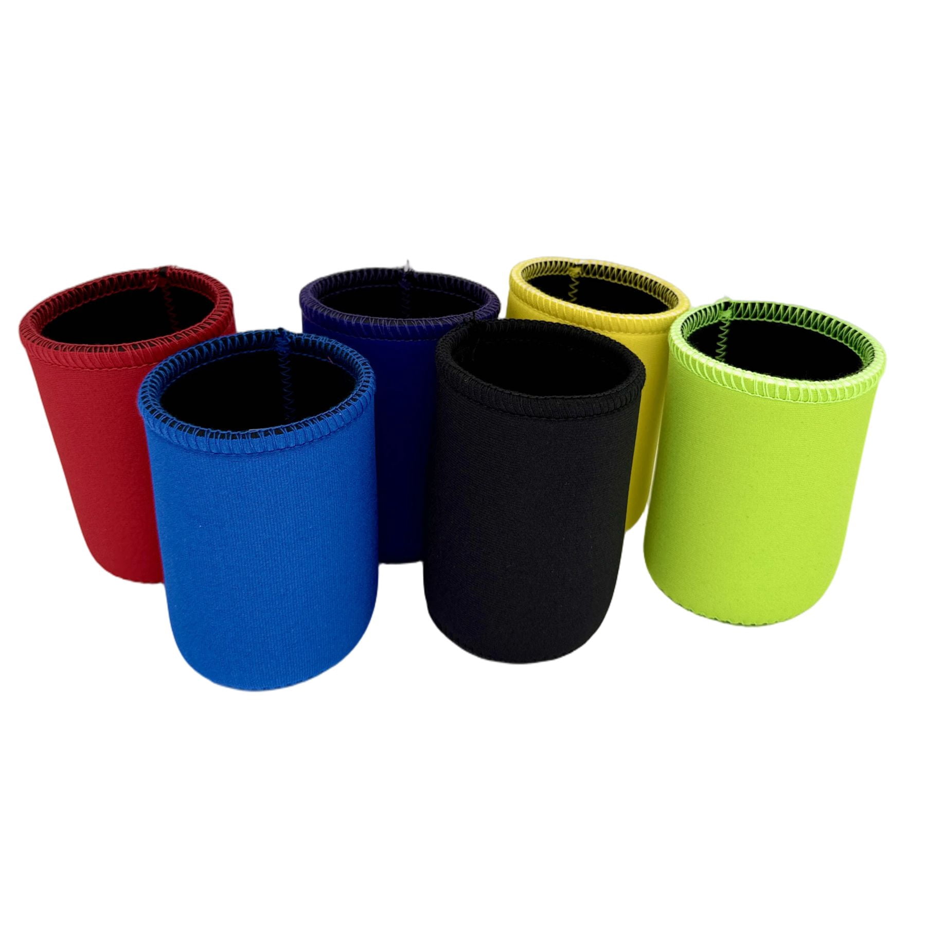 Blank Neoprene Full Bottom Can Coolie (Variety Color 6 Pack)