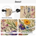 thumbnail image 5 of Vintage Spring Floral Tier Curtains, Summer Botanical Pastoral Flowers Light Filtering Kitchen Curtains, 2Pcs Rod Pocket Half Window Treatments Panels for Sink Cafe Cabinet Camper 27.5x36 Inches, 5 of 9