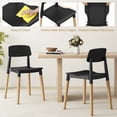 thumbnail image 4 of Giantex Set of 4 Modern Dining Side Chairs, Armless Kitchen Chairs w/Spacious Seating, Black, 4 of 7