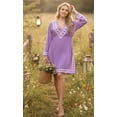 thumbnail image 5 of HAPPY BAY Women's Beachwear Short Summer Beach Dress Bathing Suit Cover ups 8-12 Violet, Solid, 5 of 5