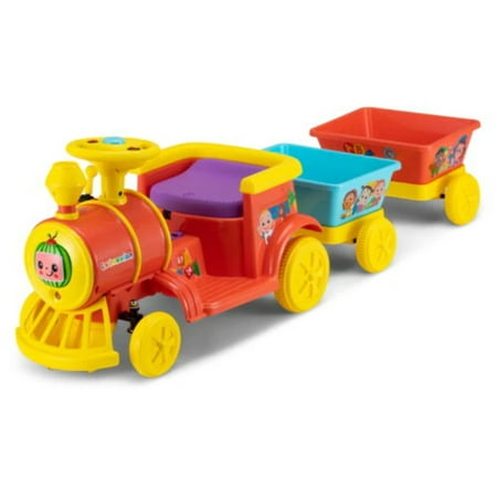 Cocomelon Choo Choo Train Ride-On Toy, 6-Volt Battery-Powered