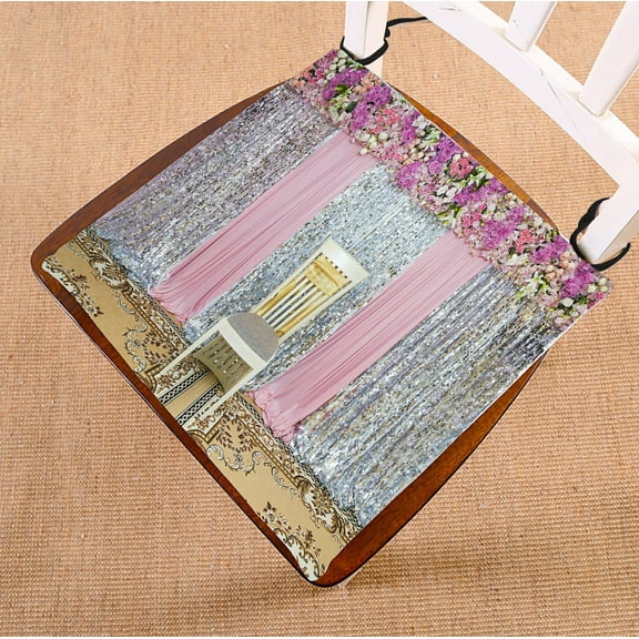 ABPHQTO Wedding Flowers Chair Pad Seat Cushion Chair Cushion Floor Cushion Two Sides Printing 16x16 Inch