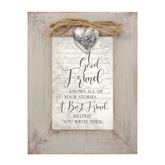 Cottage Garden A Good Friend Knows Natural Taupe Locket Easel Back Picture Frame