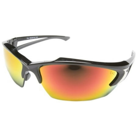 SDKAP119 Khor Black with Aqua Precision Red Mirror Lens, ANSI Z87. 1 +2015 and Ballistic MCEPS GL-PD 10-12 compliant By Edge Eyewear