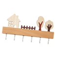 thumbnail image 2 of Llavero de madera, colgador de llaves, perchero decorativo multiusos para sombreros, soporte para guardar llaves blanco, 2 of 9