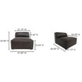 thumbnail image 7 of Moe's Home Collection Form Slipper Chair Espresso Brown Leather, 7 of 7