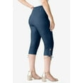 thumbnail image 3 of Roaman's Women's Plus Size Comfort Stretch Lace Up Capri Jean, 3 of 3