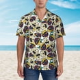 thumbnail image 6 of Picia Happy Skeleton Gentle Cotton Regular Fit Short Sleeve Casual Hawaiian Shirt for Men-X-Large, 6 of 9