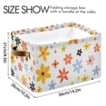 thumbnail image 4 of Yayeee 2 Pack Canvas Storage Basket with Handles for Shelves Fabric Bins Closet Organizer, Colorful Retro Floral, 4 of 8