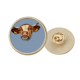 thumbnail image 1 of Pan de vaca Broche de oro metálico circular, 1 of 3