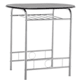 thumbnail image 3 of Tcbosik 3-Piece Small Dining Table Set, Modern Kitchen Table with Built-in Wine Rack, 2 Armless Chairs with Metal Frame, Space Saving, Black, 3 of 8