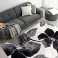 thumbnail image 4 of CAMILSON Solana Non Slip Modern Floral Indoor Area Rug Black/Grey 5x7, 4 of 8