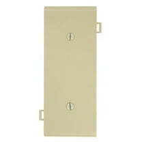 Leviton PSC14-I Blank Sectional Wall Plate, Center Section, Unbreakable Nylon, Strap Mount, Ivory