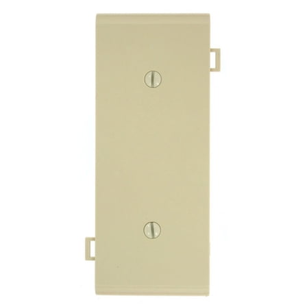 Leviton PSC14-I Blank Sectional Wall Plate, Center Section, Unbreakable Nylon, Strap Mount, Ivory