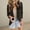 Black, variant on Lapel Collar Long Sleeve Double Button Blazer Women Plain Casual Spring Fall Workplace Outerwear Black L