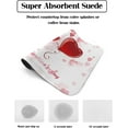 thumbnail image 2 of Valentine''s Day Dish Drying Mat for Kitchen Counter, Super Absorbent Quick Dry Coffee Bar Mat Pad Thin Diatomaceous Sink Mat Non Slip Dish Drainer Mat 16''''x18'''' Romantic Red Love Heart Pink Ombre, 2 of 6
