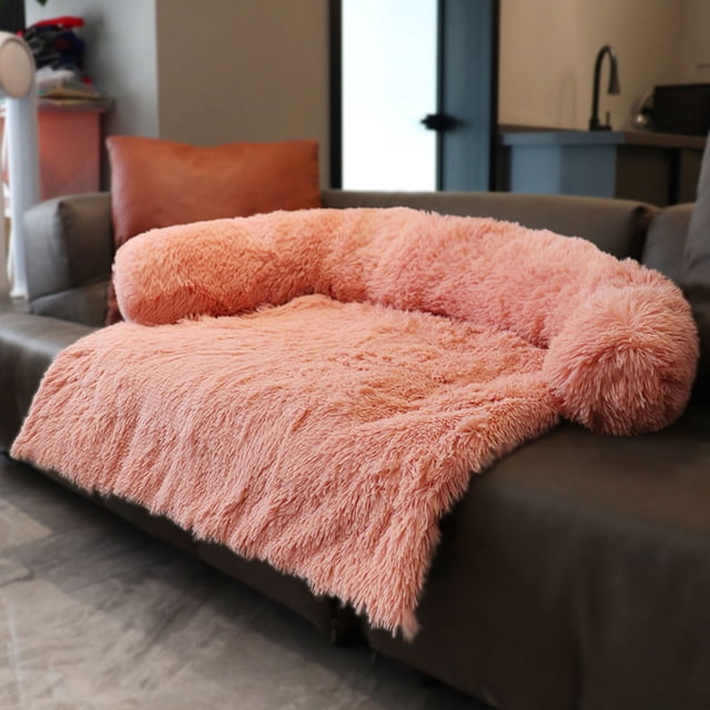 Xihbxyly Cómoda Cama para Mascotas, Forma Redonda para Acurrucarse, Relleno Suave para Aliviar Las Articulaciones, Material de Pelo Sintético, Diseño Acogedor y Autocalentable, Base Resistente Al Agu