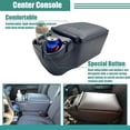 thumbnail image 3 of Universal Truck Seat/Bench Contractor Center Console Business Organizer and Storage with Adjustable Cup Holders, Clip Board, and Padded Top Lid for Armrest Back Black, 3 of 6