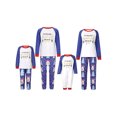 thumbnail image 1 of Familia Pijamas Navidad A Juego Manga Larga Cuello Redondo Tops Pantalones Largos/Romper XBTCLXEBCO NiñOs Morados;6 Años, 1 of 7
