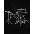 thumbnail image 2 of Tstars Mens Drummer Gifts Drummer Shirt Cool Drums Design Gifts for Drummers Drum Shirt Gifts for Musicians Drum Gifts Printed Hoodie, 2 of 3