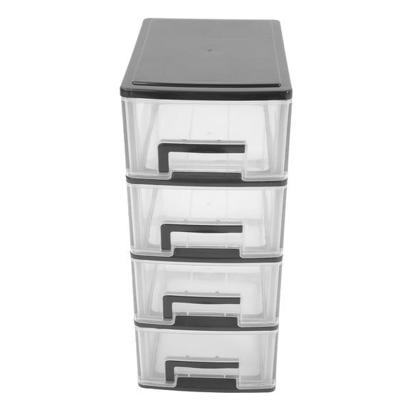 KAKOWELY Plastic Drawer Type Closet Storage Box for Desktop and Sundries in Black