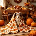 thumbnail image 6 of Celsvanis Fall Throw Blanket Pumpkin Leaf Print Soft Flannel Cover Multipurpose Cozy Blanket for Sofa Bed Indoor Home Thanksgiving Seasonal Decor 27.5"x39.5", 6 of 6