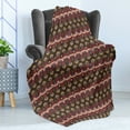 thumbnail image 4 of Eastern Soft Flannel Fleece Throw Blanket, Bohemian Style Persian Flowers in Vibrant Tones with Classical Contours Print, Cozy Plush for Indoor and Outdoor Use, 50" x 60", Multicolor, by Ambesonne, 4 of 5