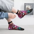 thumbnail image 2 of Fuzoiu Color Shiny Print Adult Socks, Crew Moisture-wicking Socks, Unisex Cushion Crew Socks,Casual Sports Ankle Socks, 2 of 7