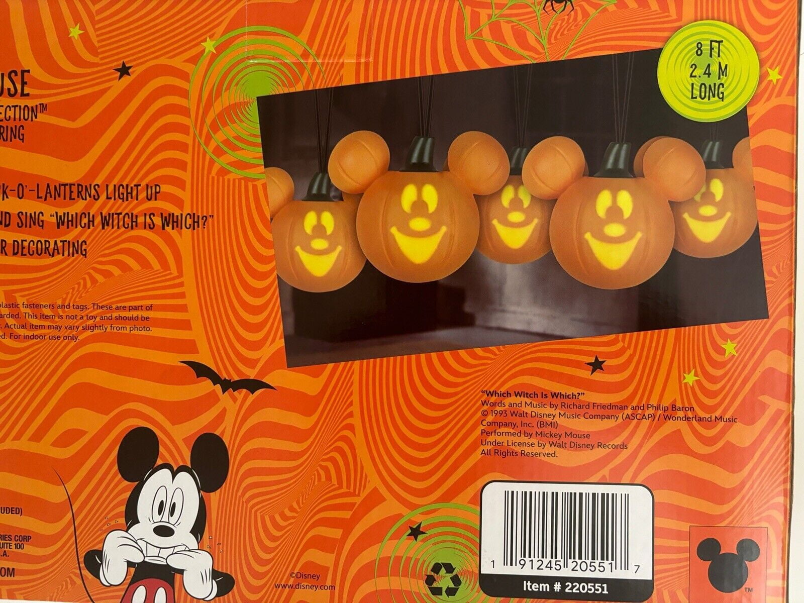 Disney ~ Halloween 🎃 Mickey Pumpkin Singing Projection ~ String