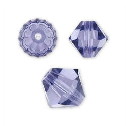 Swarovski Bicone Crystal Beads Item #5328 Tanzanite Color 4mm Size - 72 Pieces