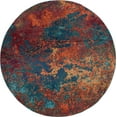 thumbnail image 3 of Nourison Celestial Abstract Atlantic 7'10" x round Area Rug, (8 Round), 3 of 9