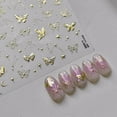 thumbnail image 5 of 2 Sheets Golden Butterfly 5D Embossed Nail Art Stickers Decals Spring Summer Nail Designs Easy to Use & Apply, Suitable for Plastic, Glass, Fabric, Wood Surfaces, 5 of 9